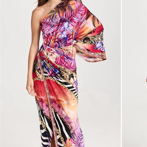 Camilla Multicolor One Shoulder Dress - Picture 1 of 6